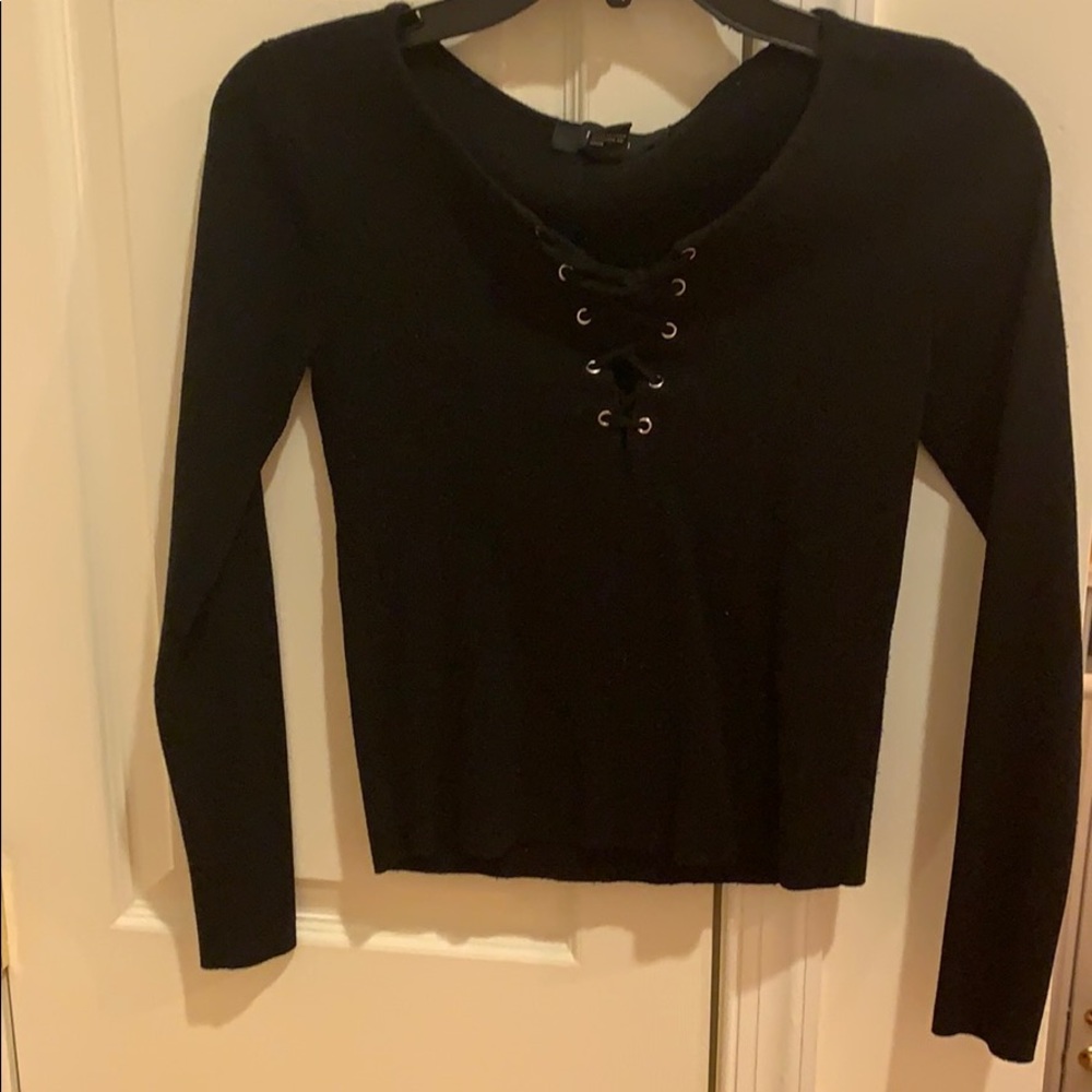 Black crossover shirt